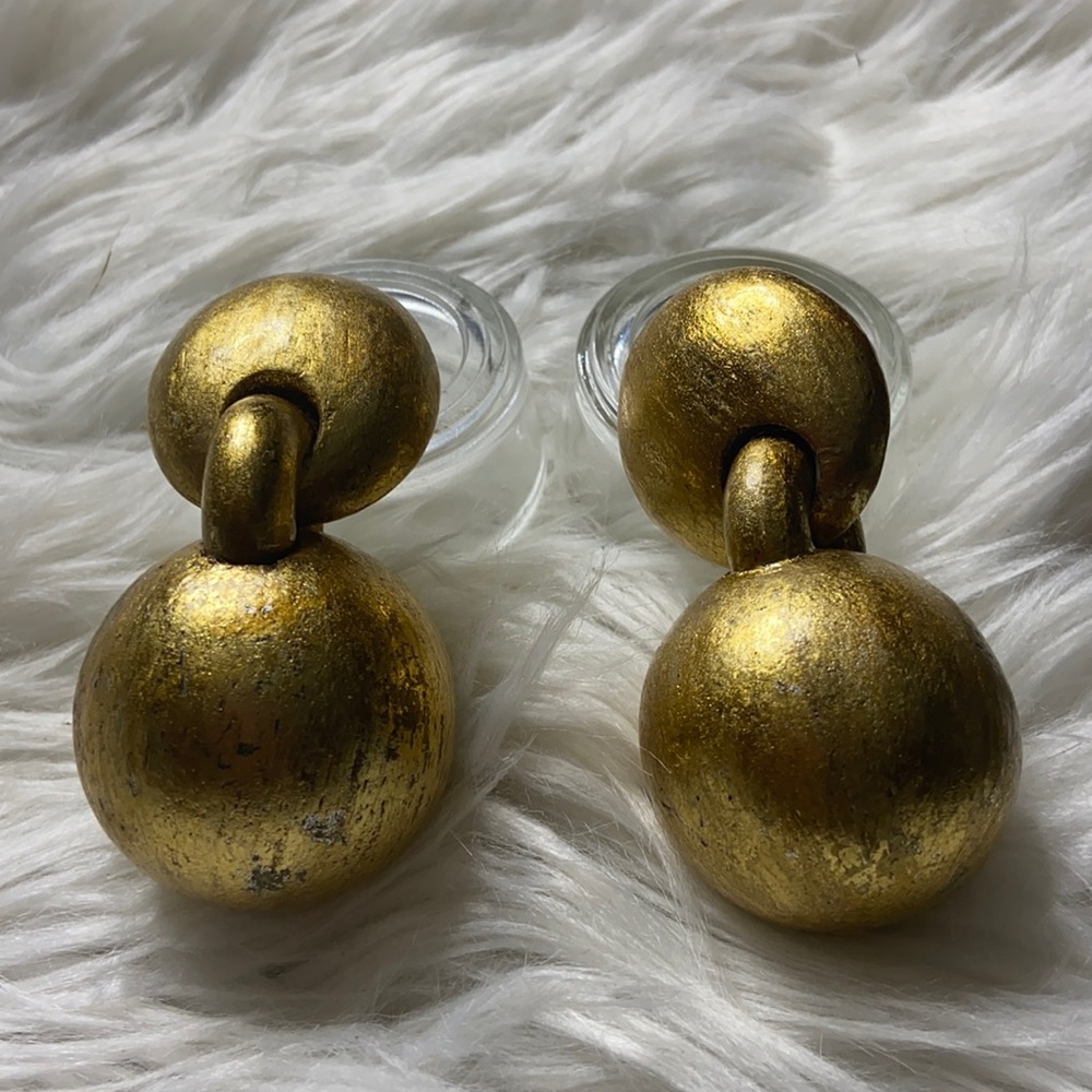 Monies Gold foil Clip-on Earrings